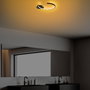 Opviq Moon - 13327 Lámpara de araña negra de metal con LED integrado
